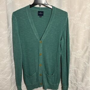 American Eagle Outfitters‎ men’s cardigan Medium Tall green